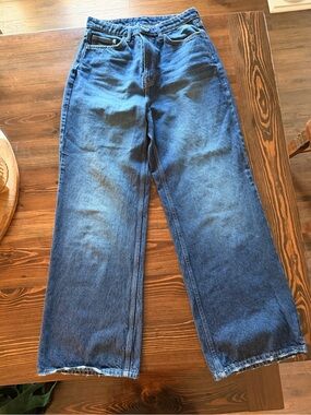H&M Wide-Leg Blue Denim Jeans